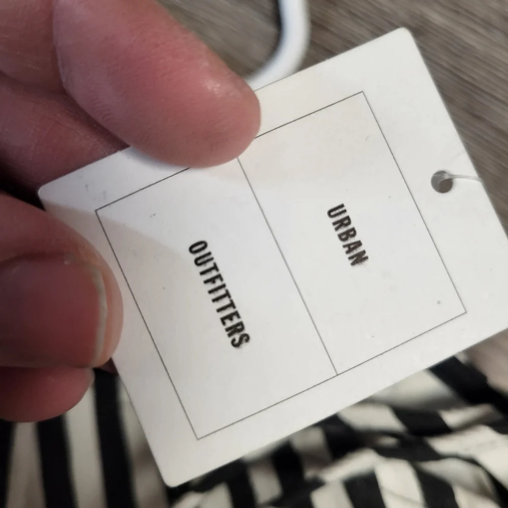 Urban Outfitters NWT Black & White Striped Spaghetti Strap Jumpsuit Size‎ Small